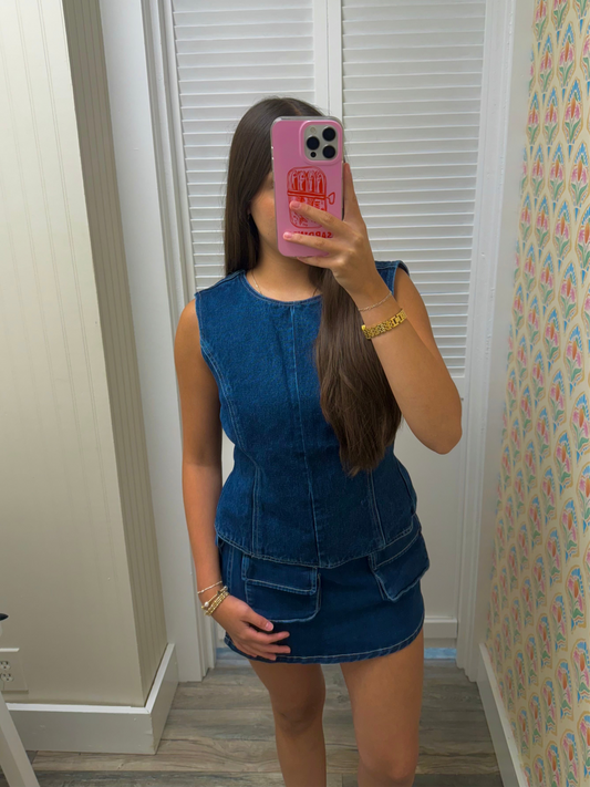 Front Pocket Skort - Side Tie