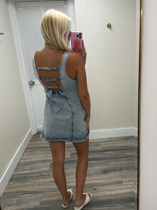 Vintage Denim Mini Dress