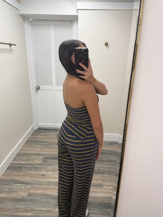 Striped Tube Top Vintage Navy