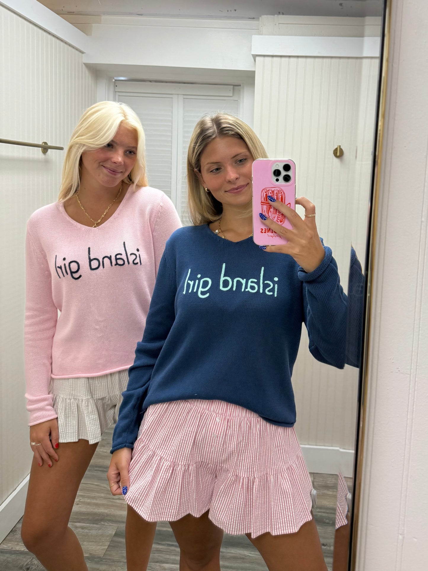V-Neck Script Top
