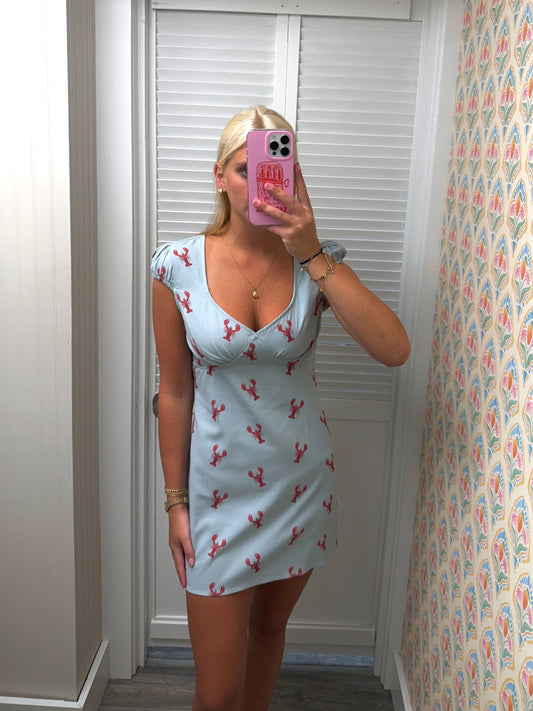 Cap Sleeve Lobster Mini Dress