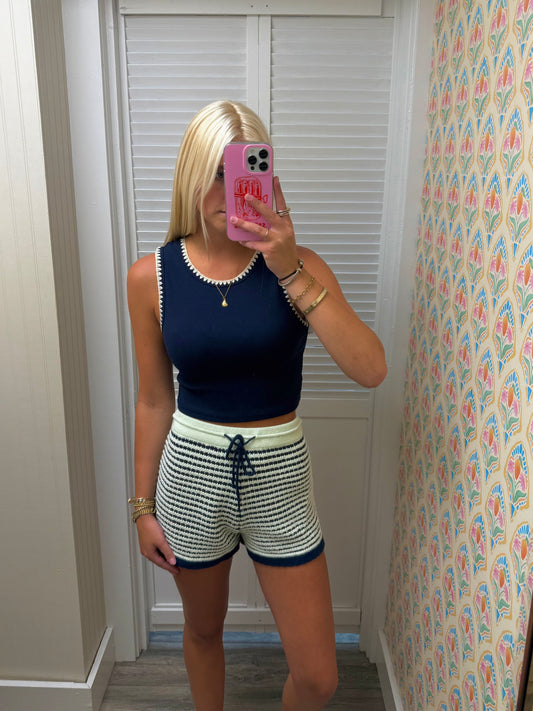 Coastal Stripe Knit Shorts