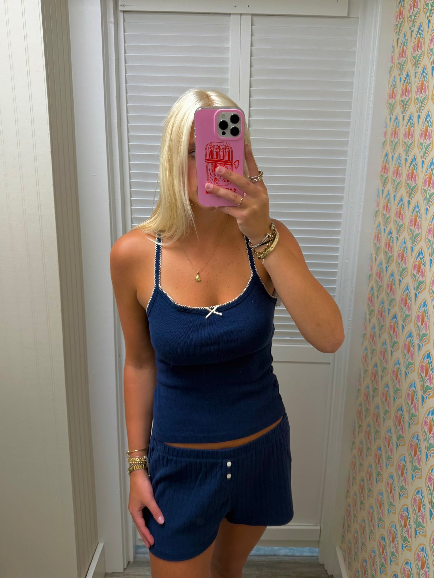 The Pointelle Ribbed Cami Top Knit