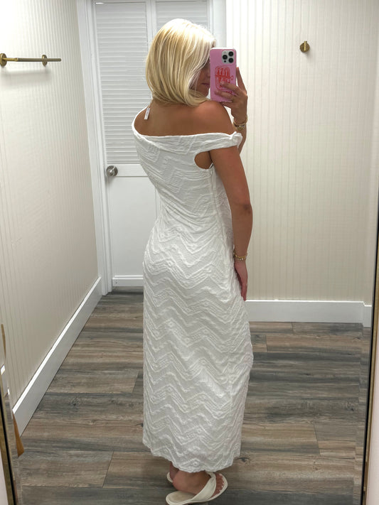 Gathered One Shoulder Dress