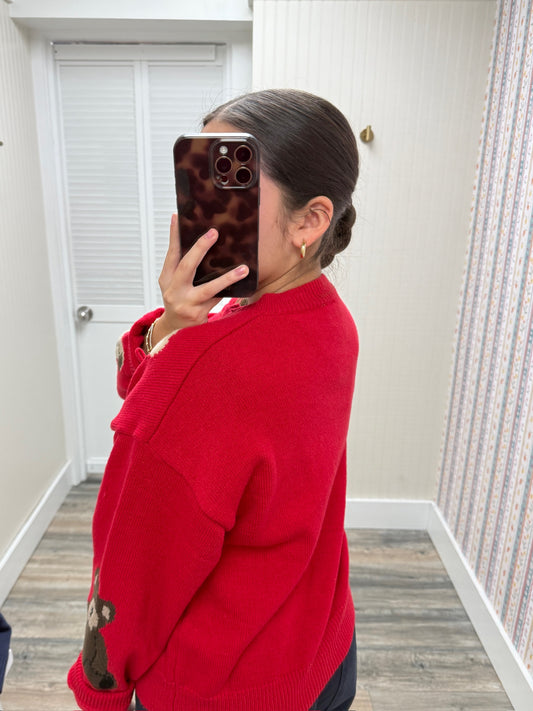 Long Sleeve Crew Neck Teddy Bear