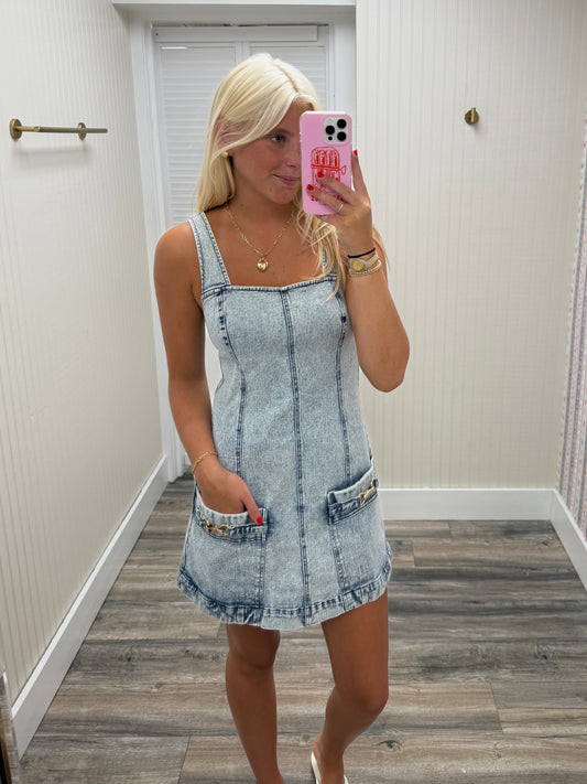 Vintage Denim Mini Dress