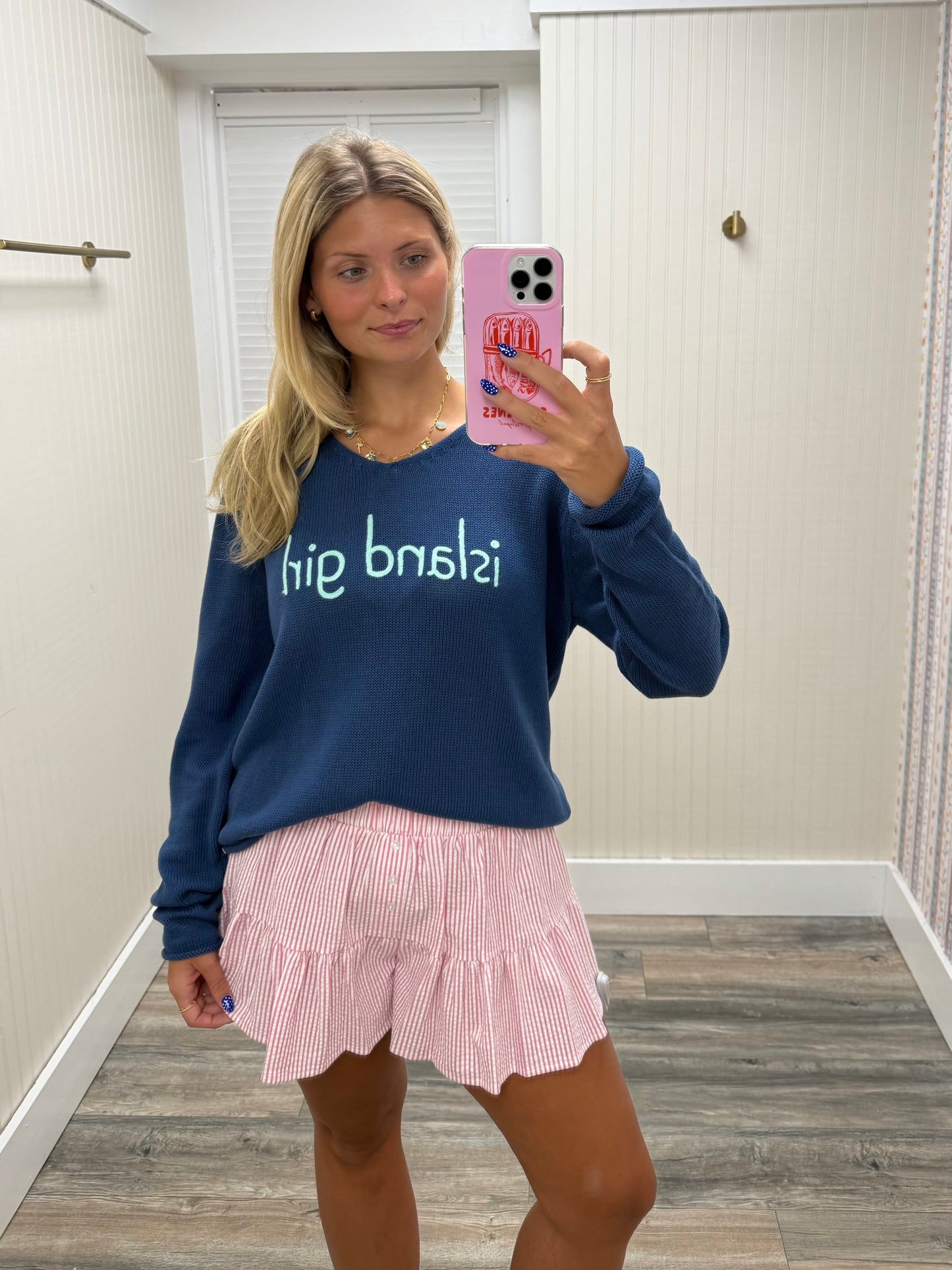 V-Neck Script Top