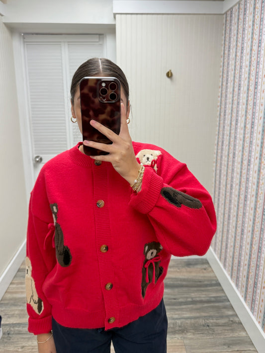 Long Sleeve Crew Neck Teddy Bear