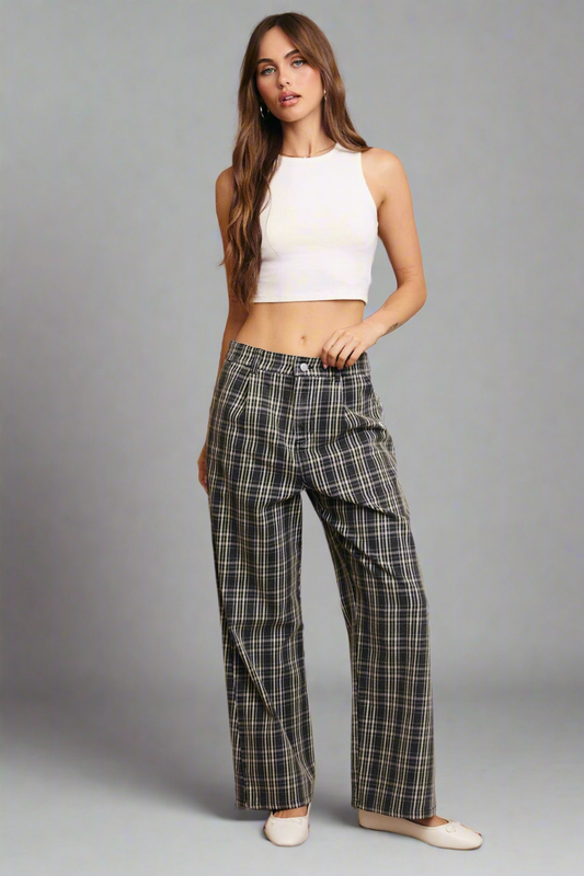 Pleated Wide Leg Pants