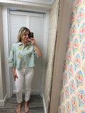 Mid Rise Wide Crop Slim