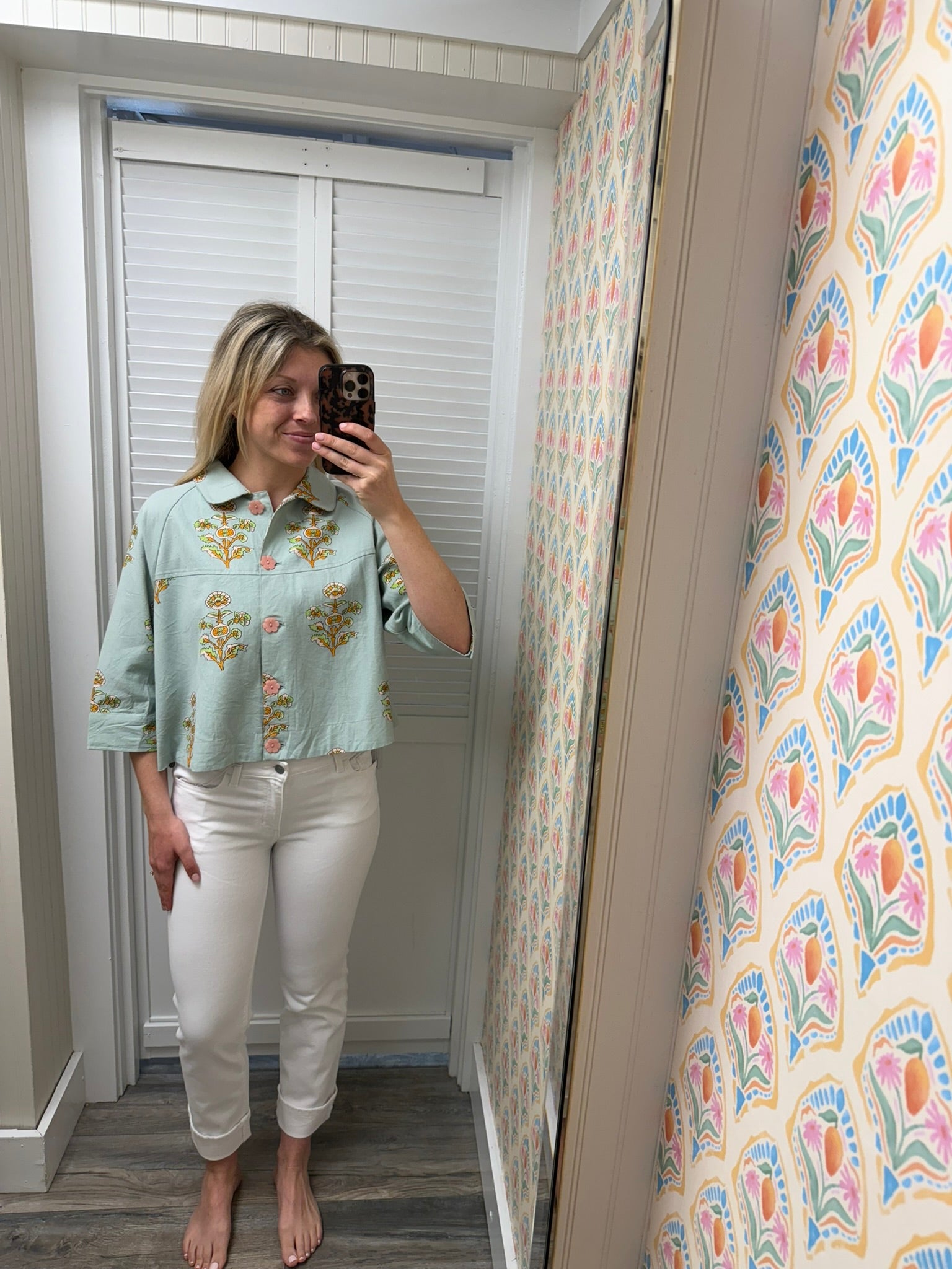 Mid Rise Wide Crop Slim