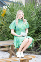 Flounced Hem Shirt Dress