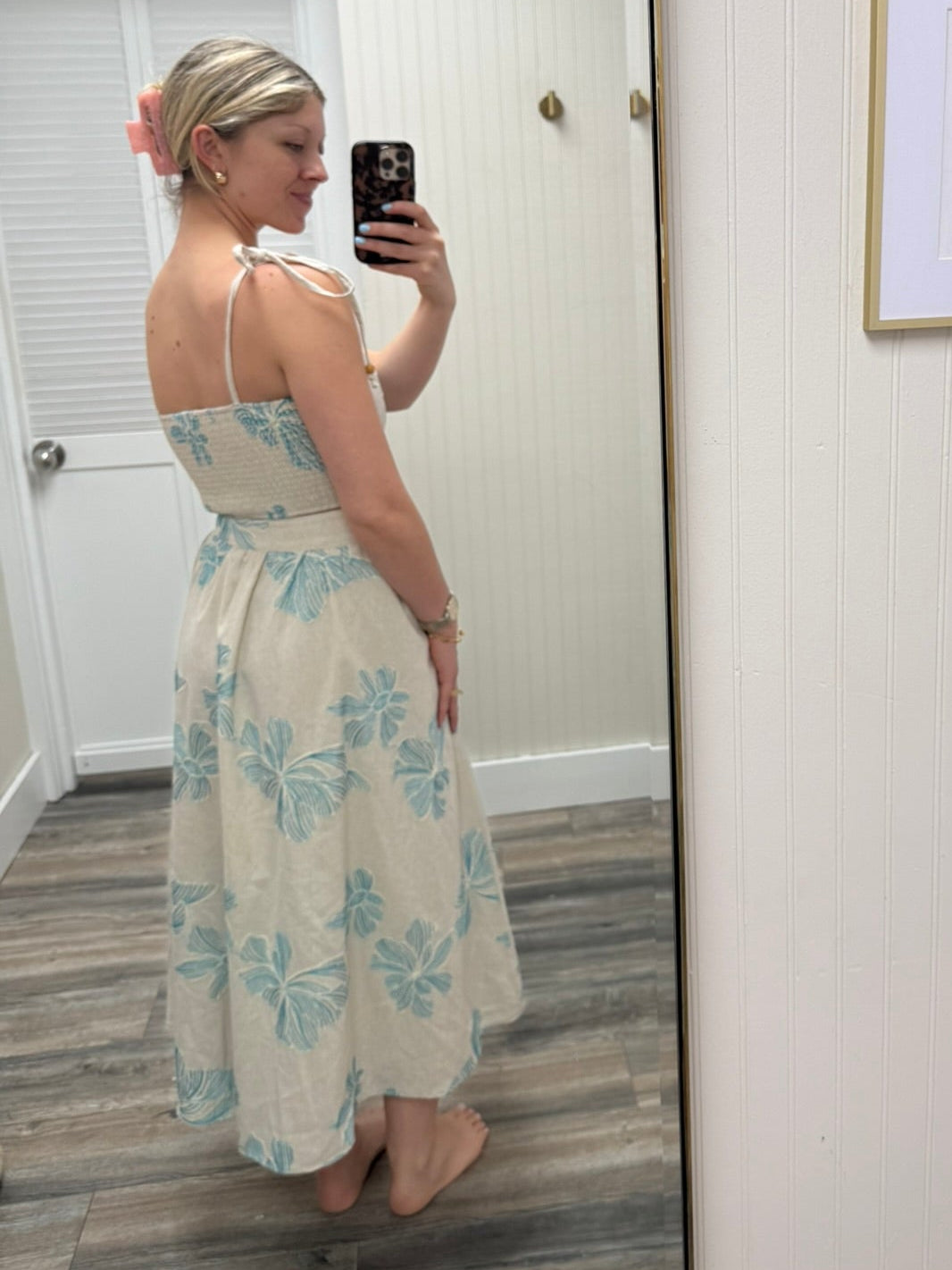 Linen Crop Top/Maxi Set