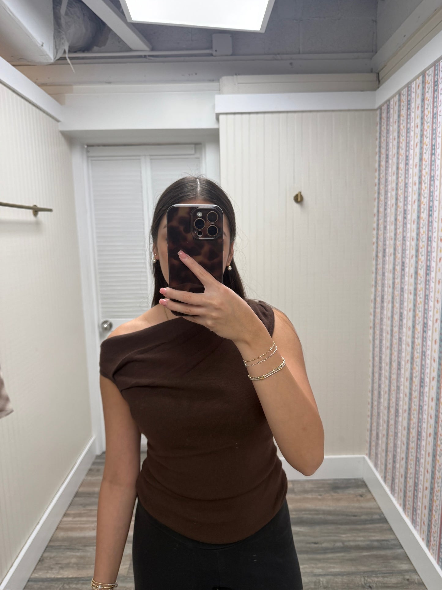 Asymmetrical Neck Sweater