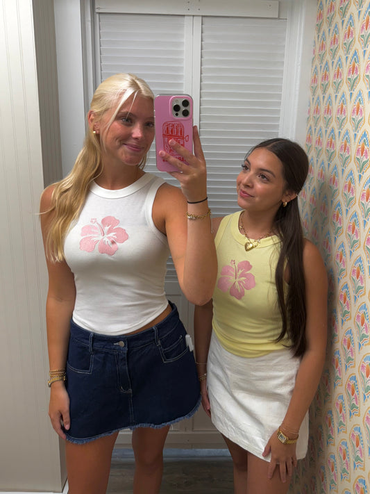Flower Embroidery Tank