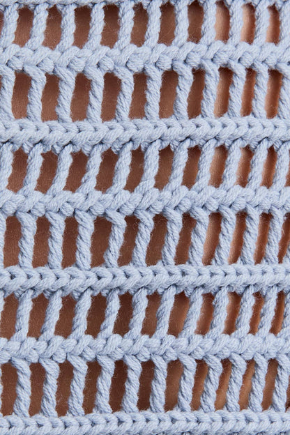 BOAT NECK OPENWORK SWEATER TOP