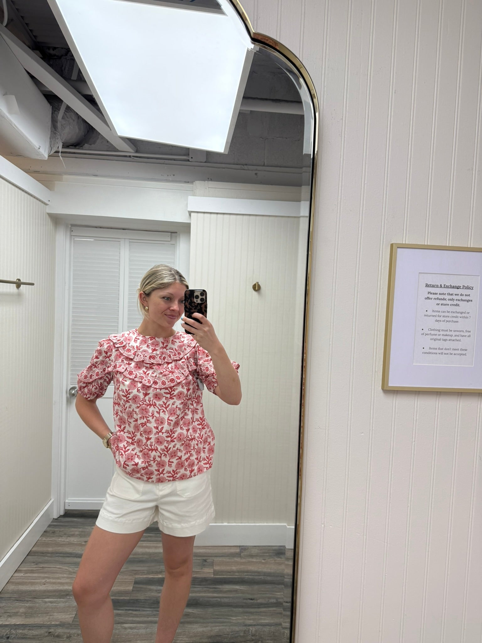 Scalloped And Ruffles Top