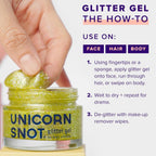 Original Glitter Gel | Bling-Gold | Body Glitter | Shimmer