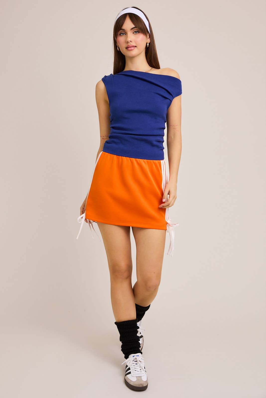 ASYMMETRICAL NECK SWEATER TOP