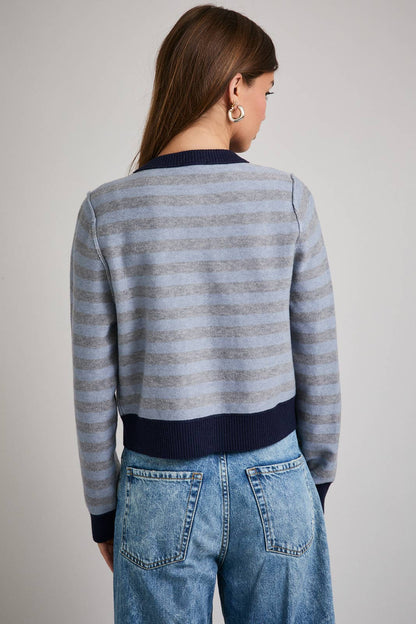 LONG SLEEVE STRIPE CARDIGAN