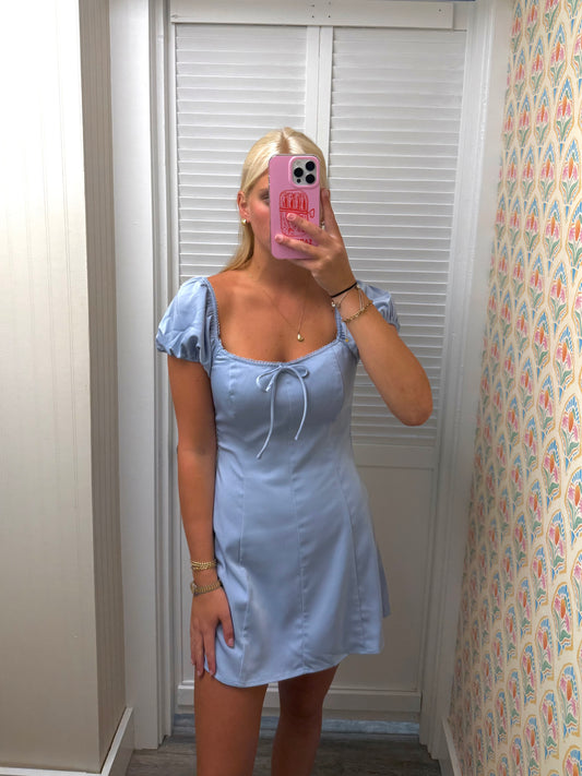 Puff Short Sleeve Mini Dress