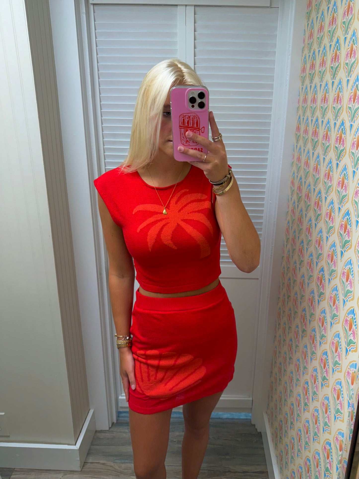 Sleeveless Boat Neck Set