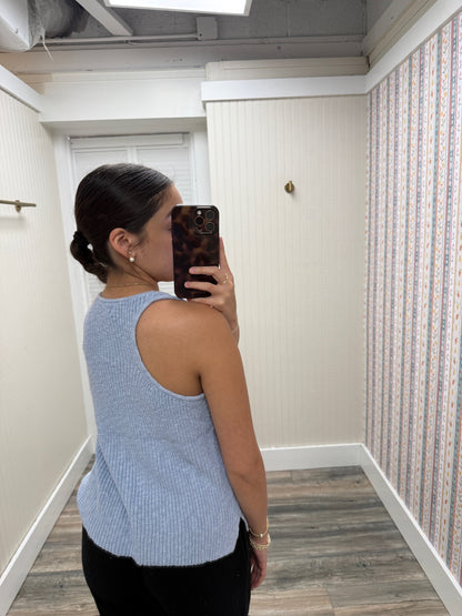 Knit v-neck tank sweater