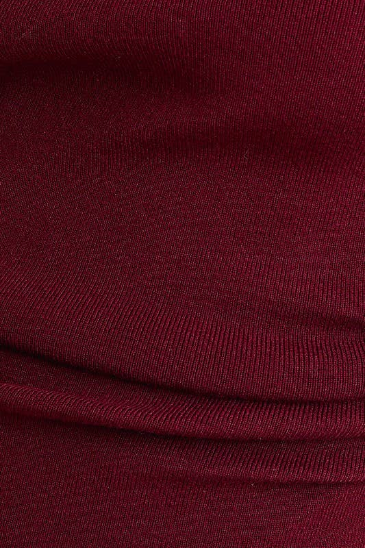 ASYMMETRICAL NECK SWEATER TOP