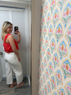 HIGH RISE CROP WIDE WITH DRAWSTRING