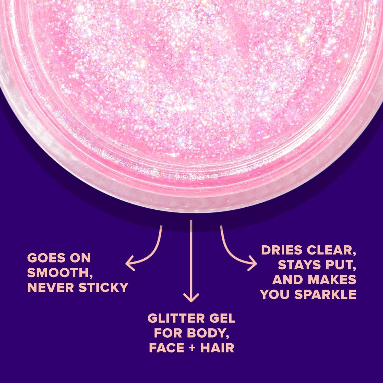Original Glitter Gel | Flamingo-Pink | Body Glitter | Shiny