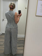 Striped Button Vest
