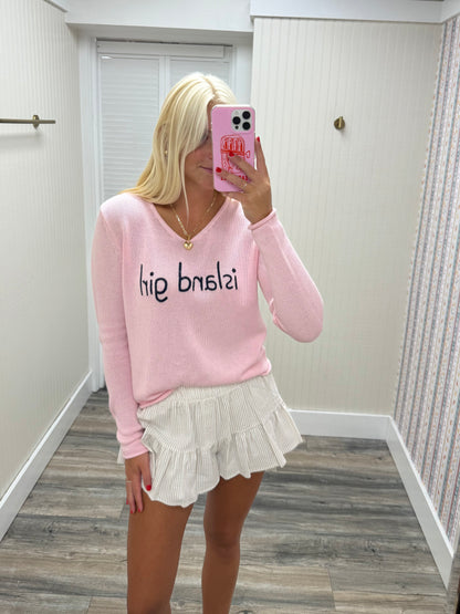 V-Neck Script Top