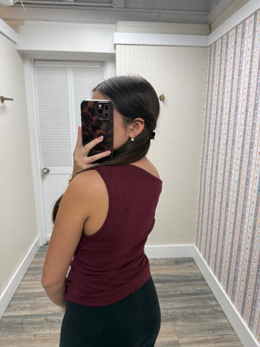 Asymmetrical Neck Sweater