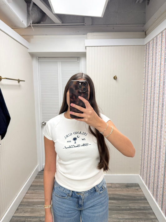 Island girl Rib Babydoll Tee