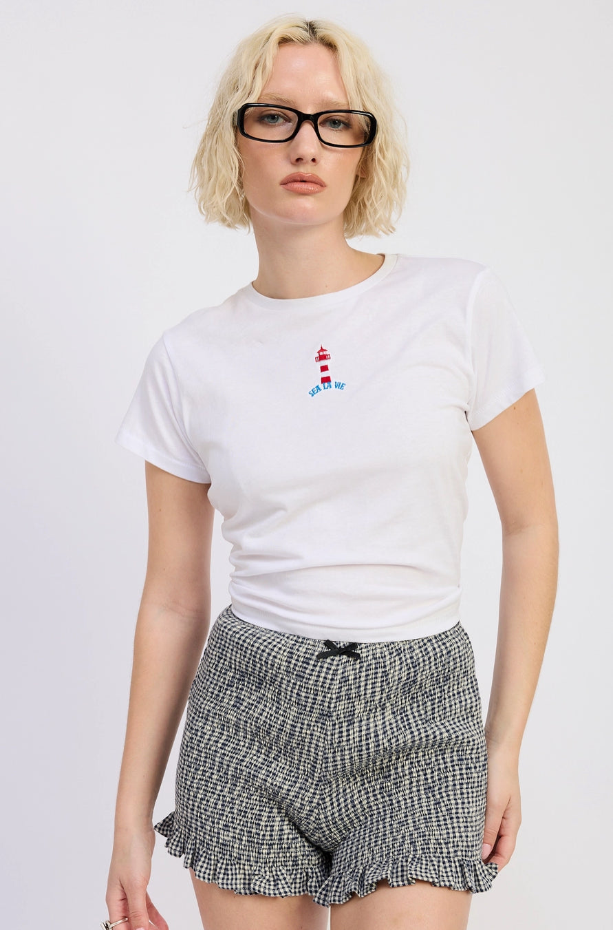 Lighthouse Embroidery Tee