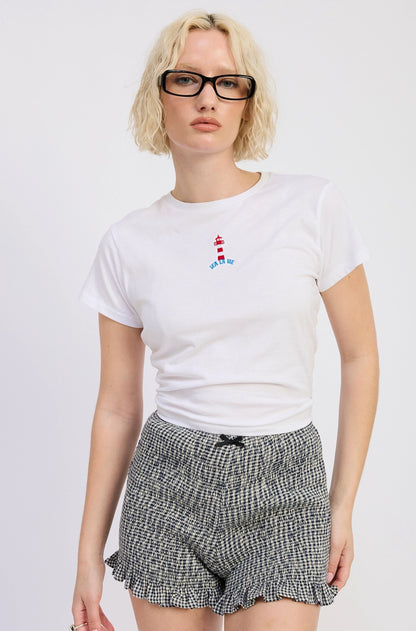 Lighthouse Embroidery Tee
