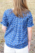 Smocked Neck Top