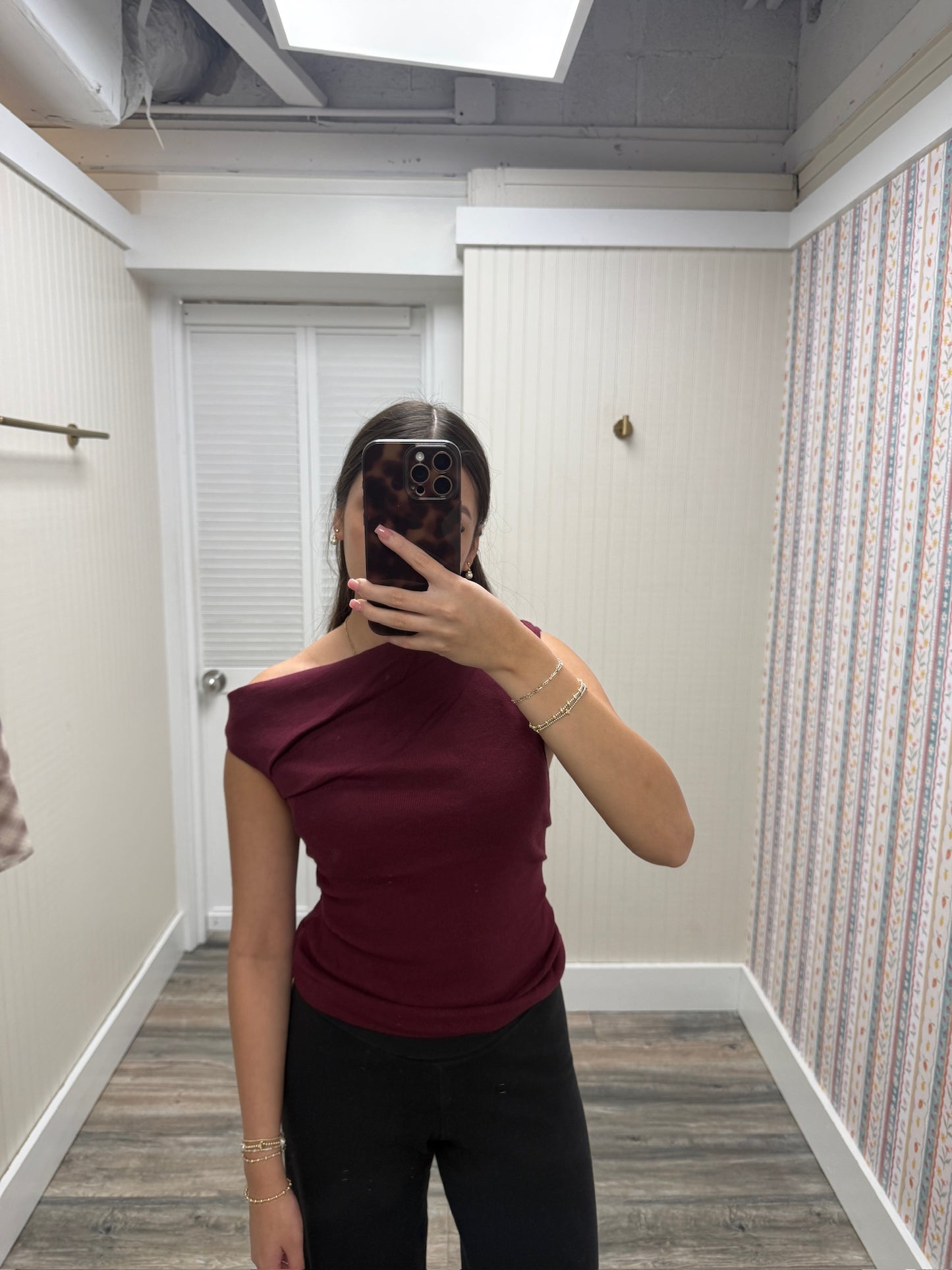 Asymmetrical Neck Sweater