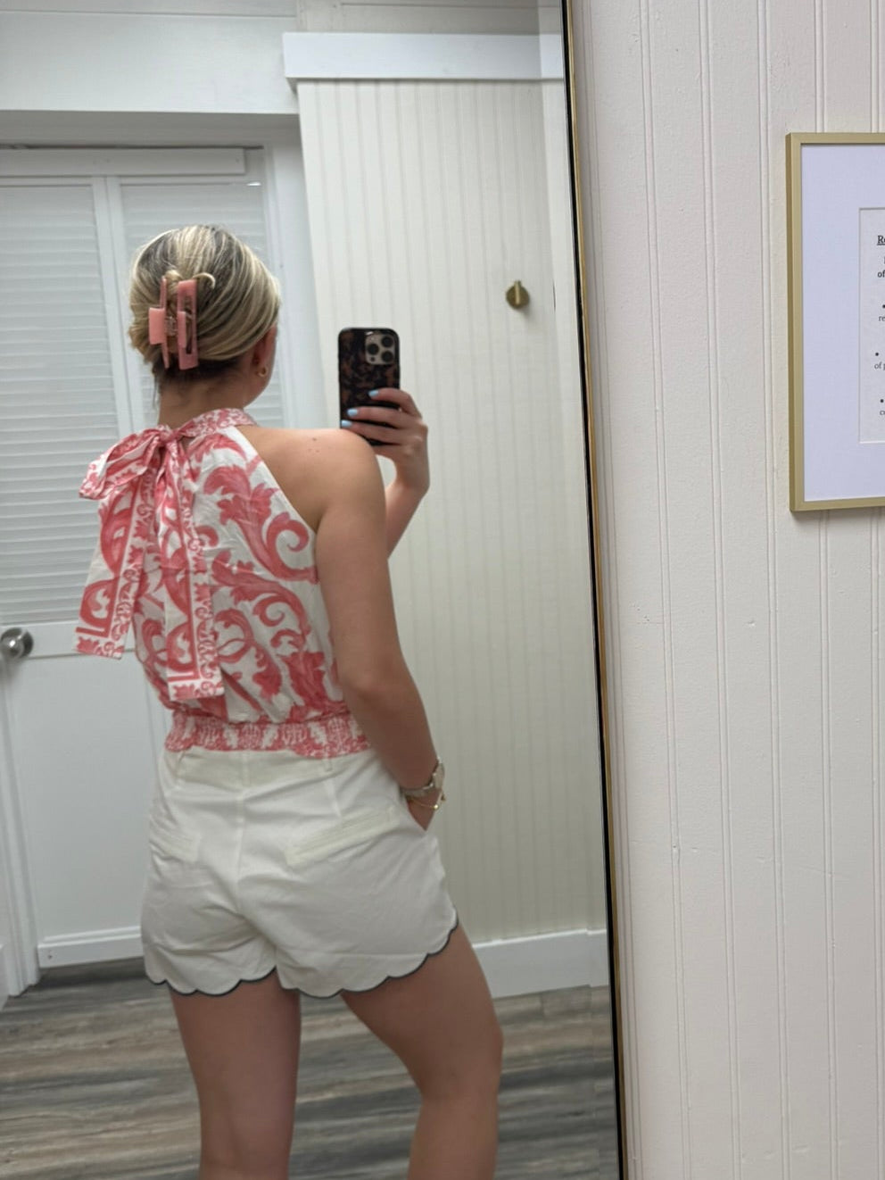 Cropped Tie Neck Halter