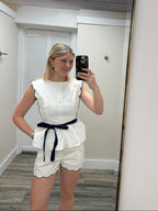 Scallop Top w/ Bow Belt