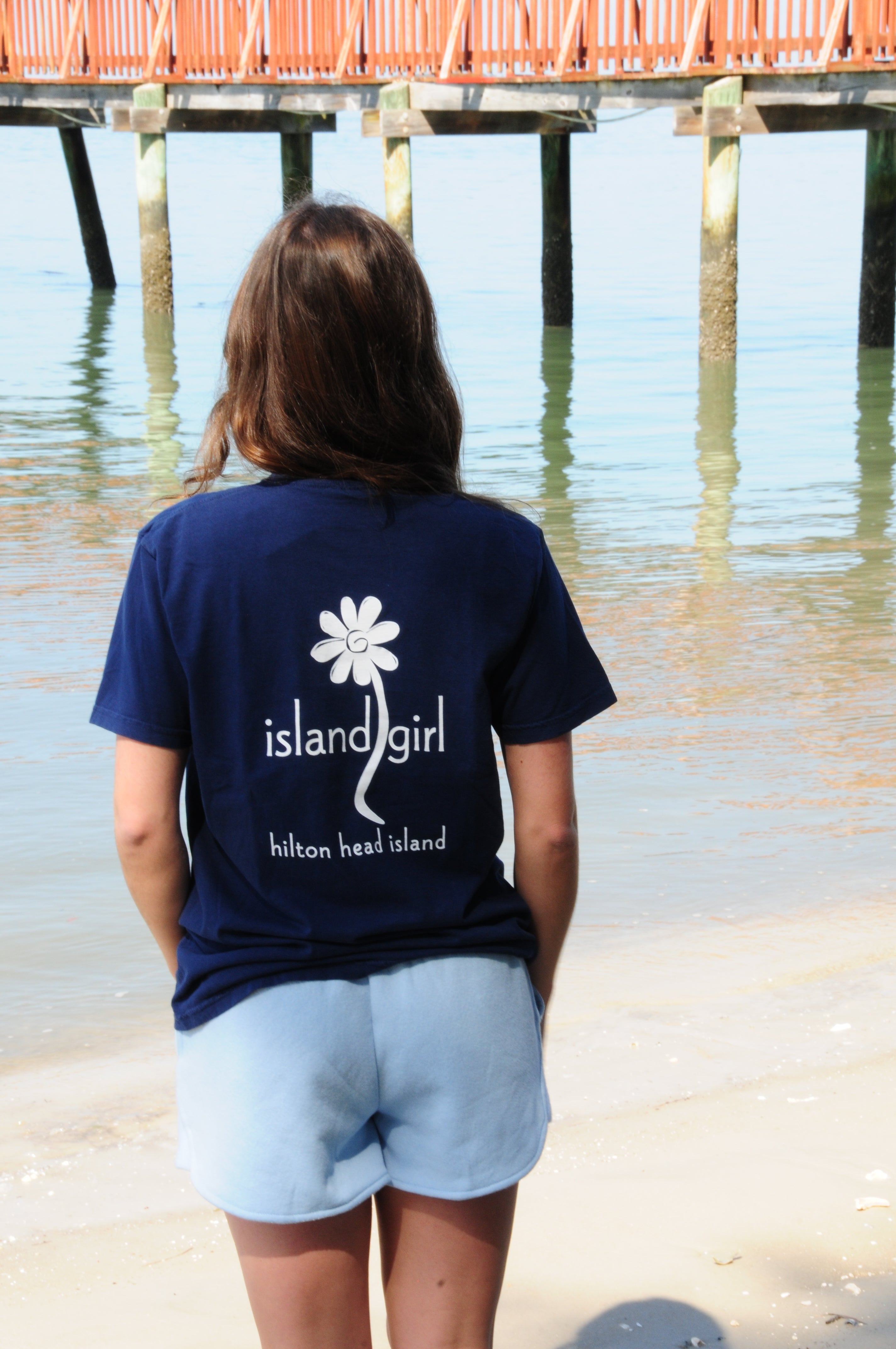 Reverse Fleece Short Island Girl