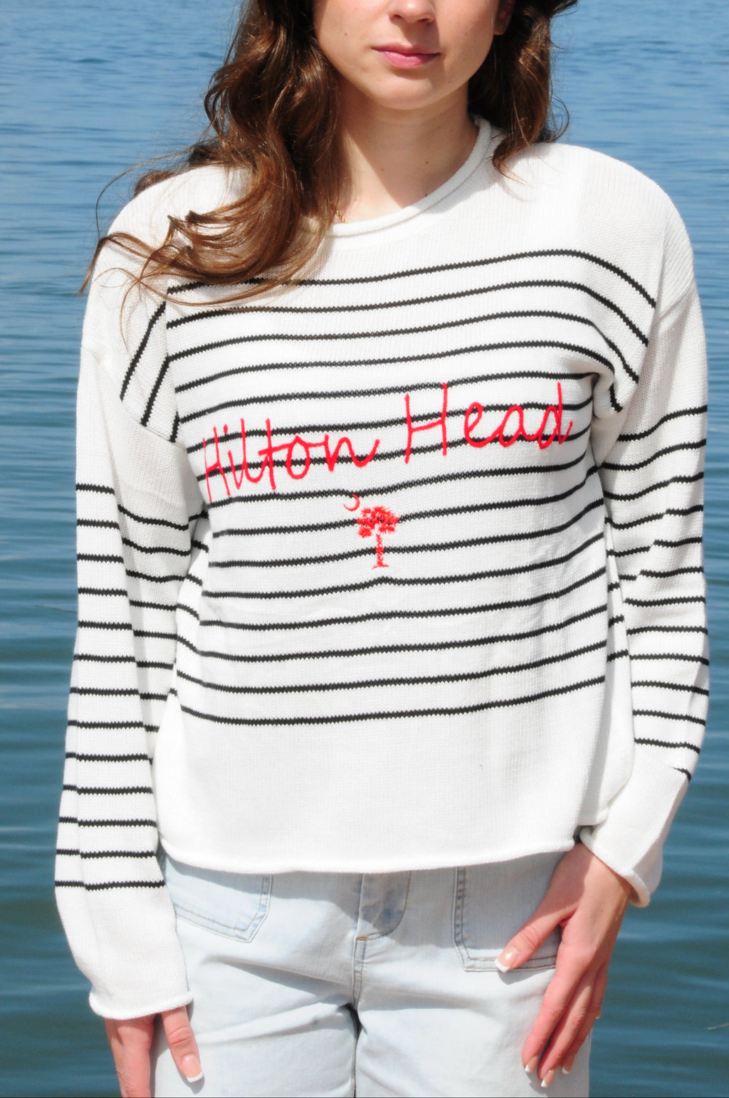 Organic Cotton Stripe Hilton Head Sweater
