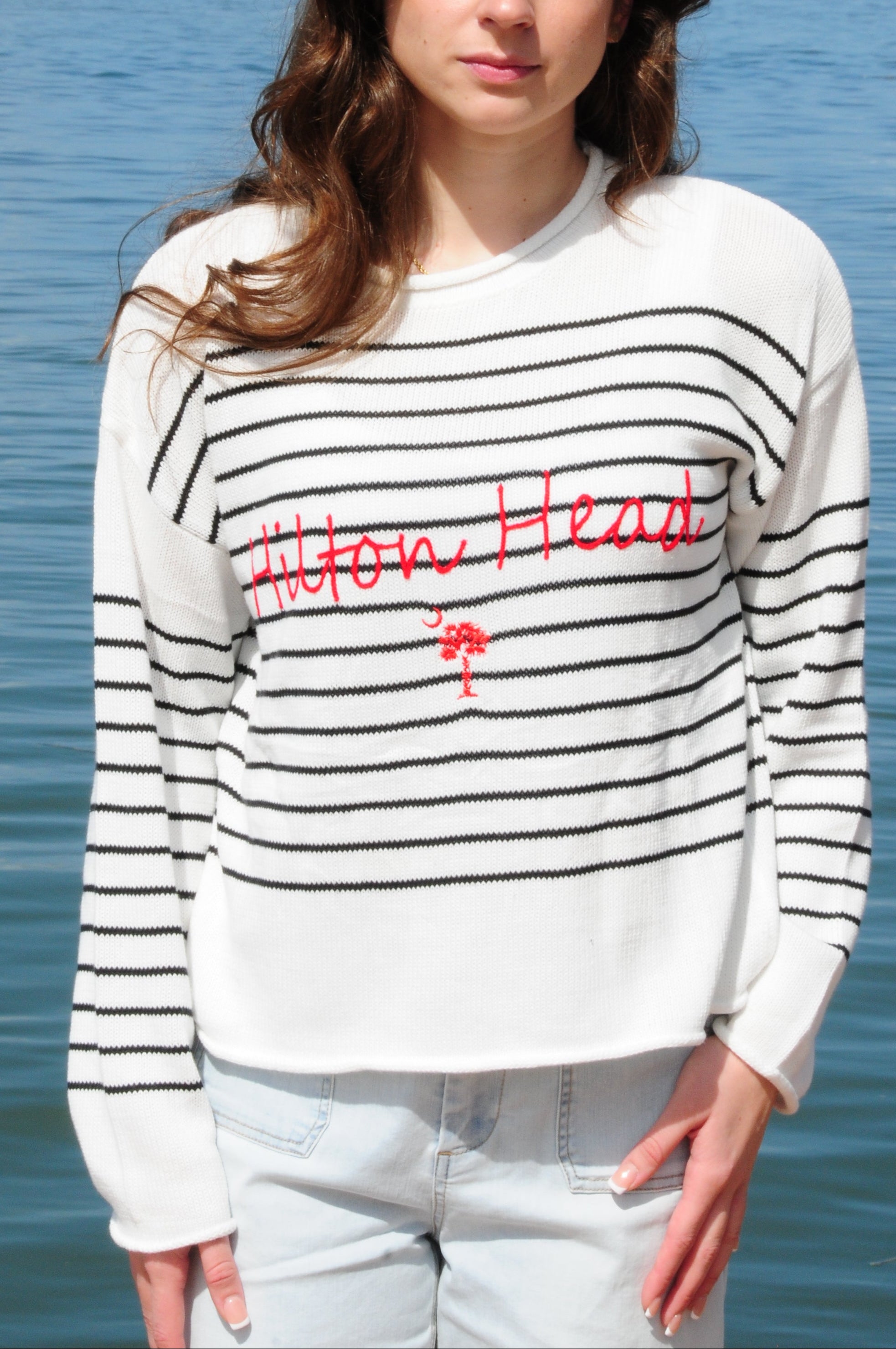 Organic Cotton Stripe Hilton Head Sweater