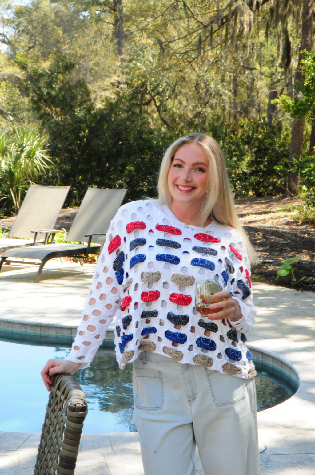 Bandana Weave Pullover