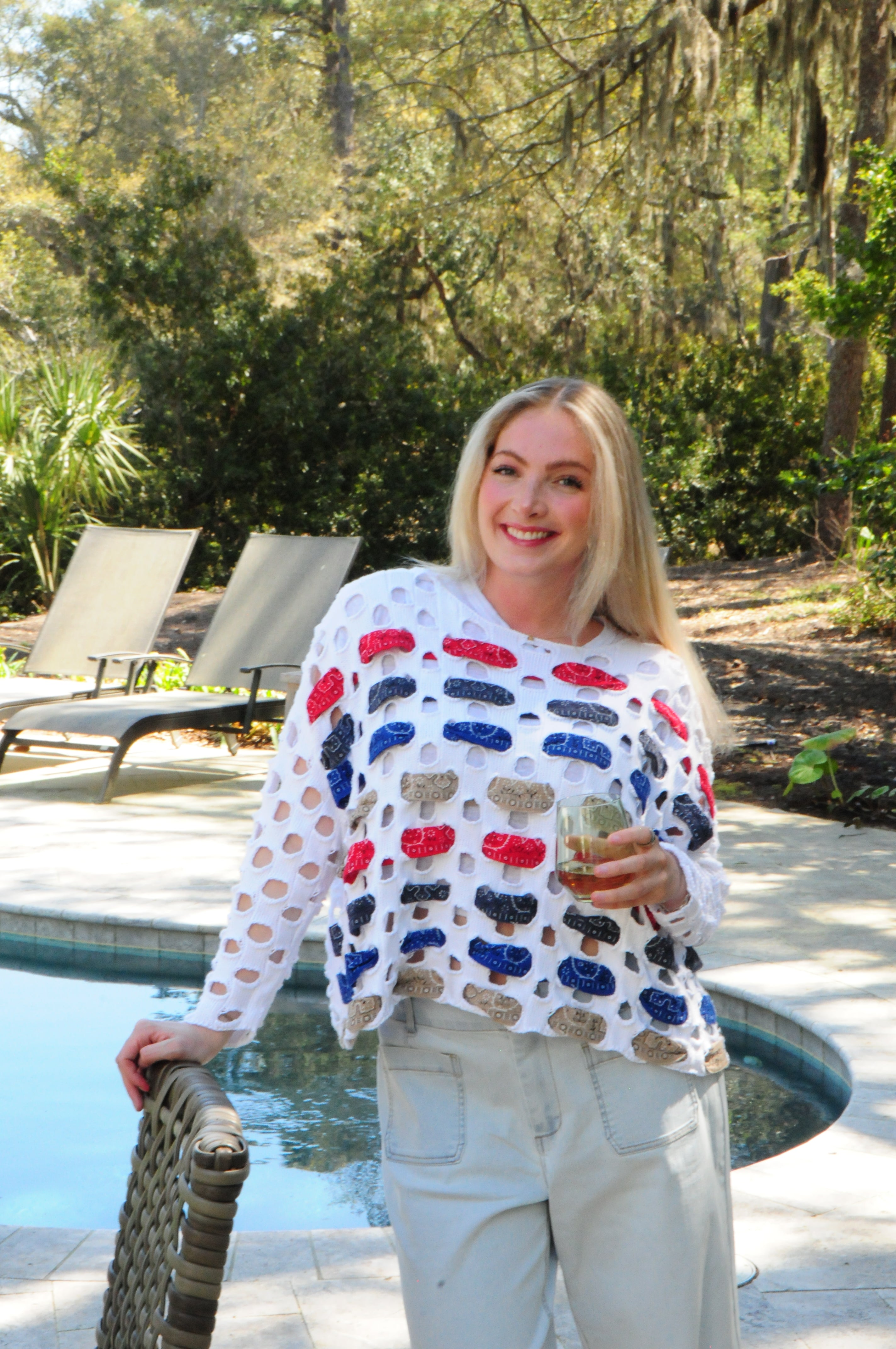 Bandana Weave Pullover