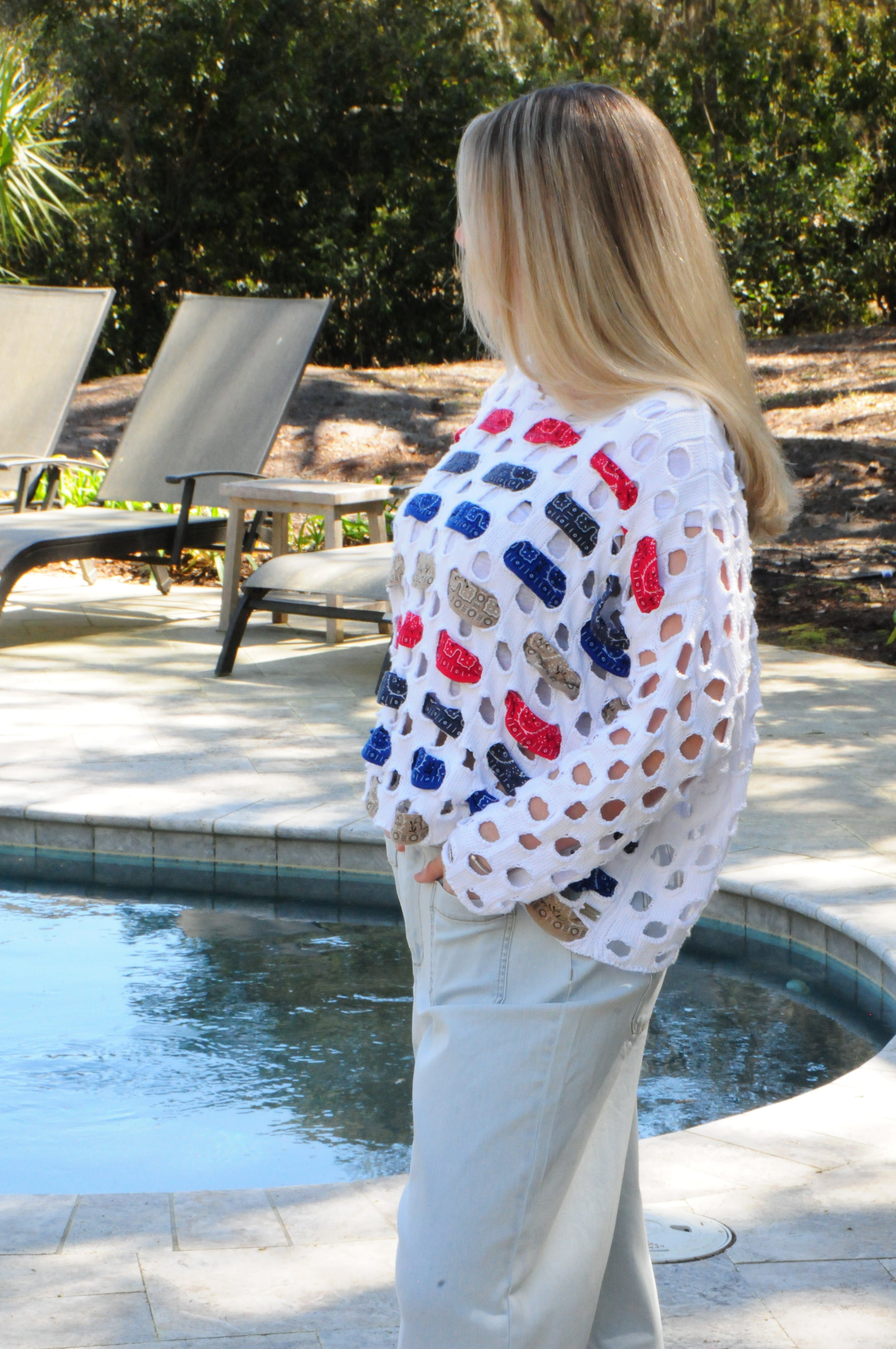 Bandana Weave Pullover