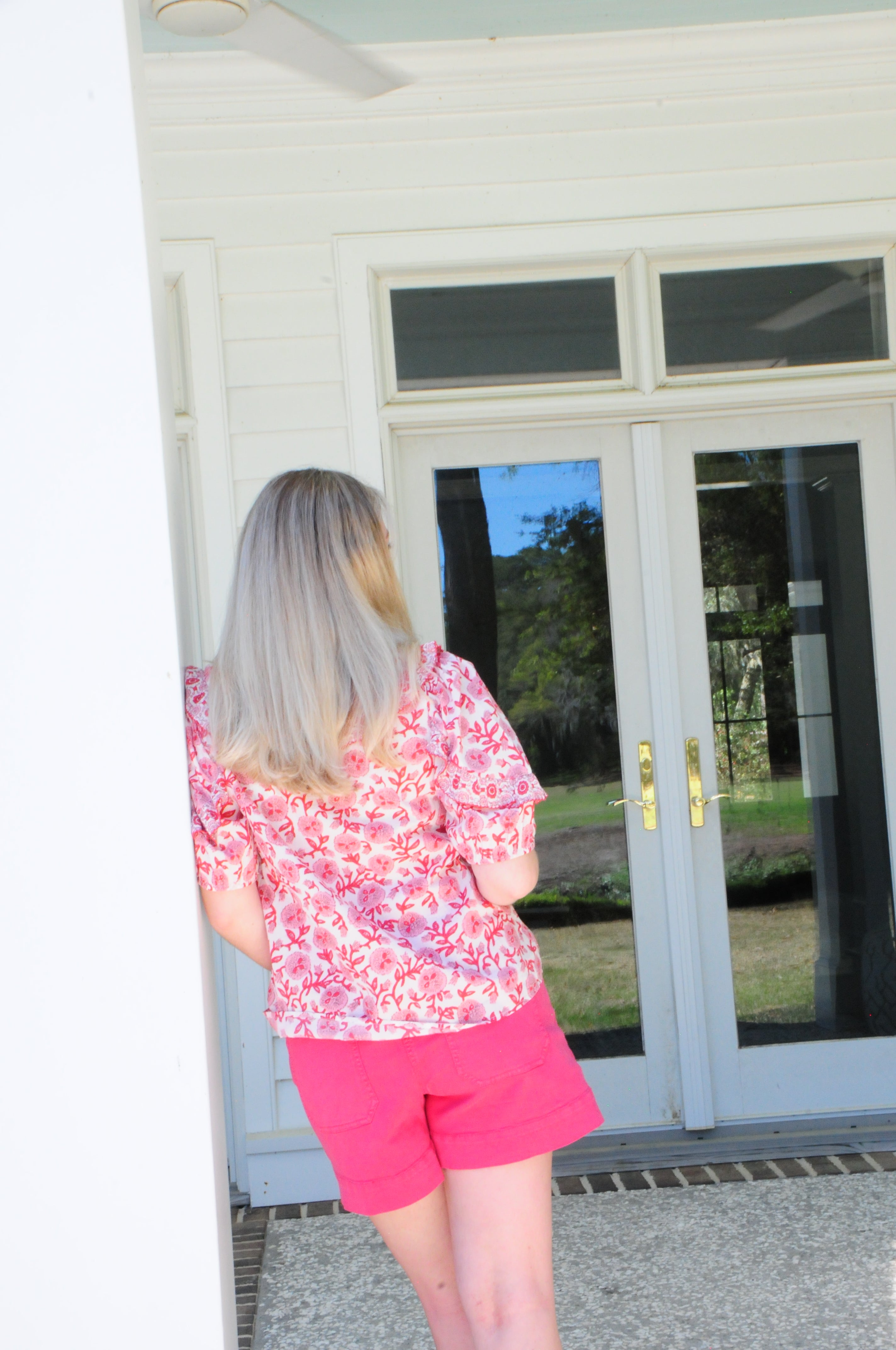 Scalloped And Ruffles Top