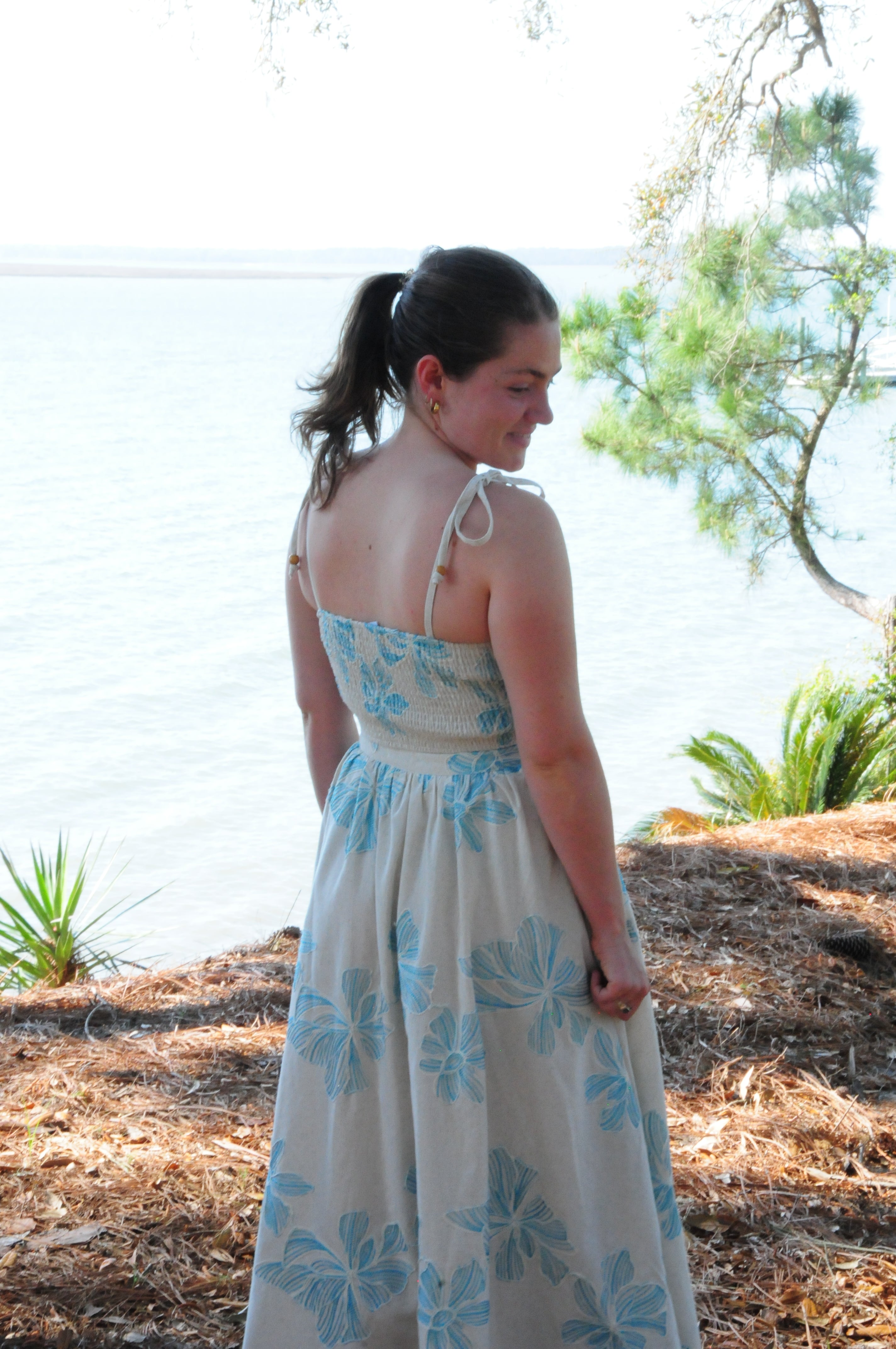 Linen Crop Top/Maxi Set