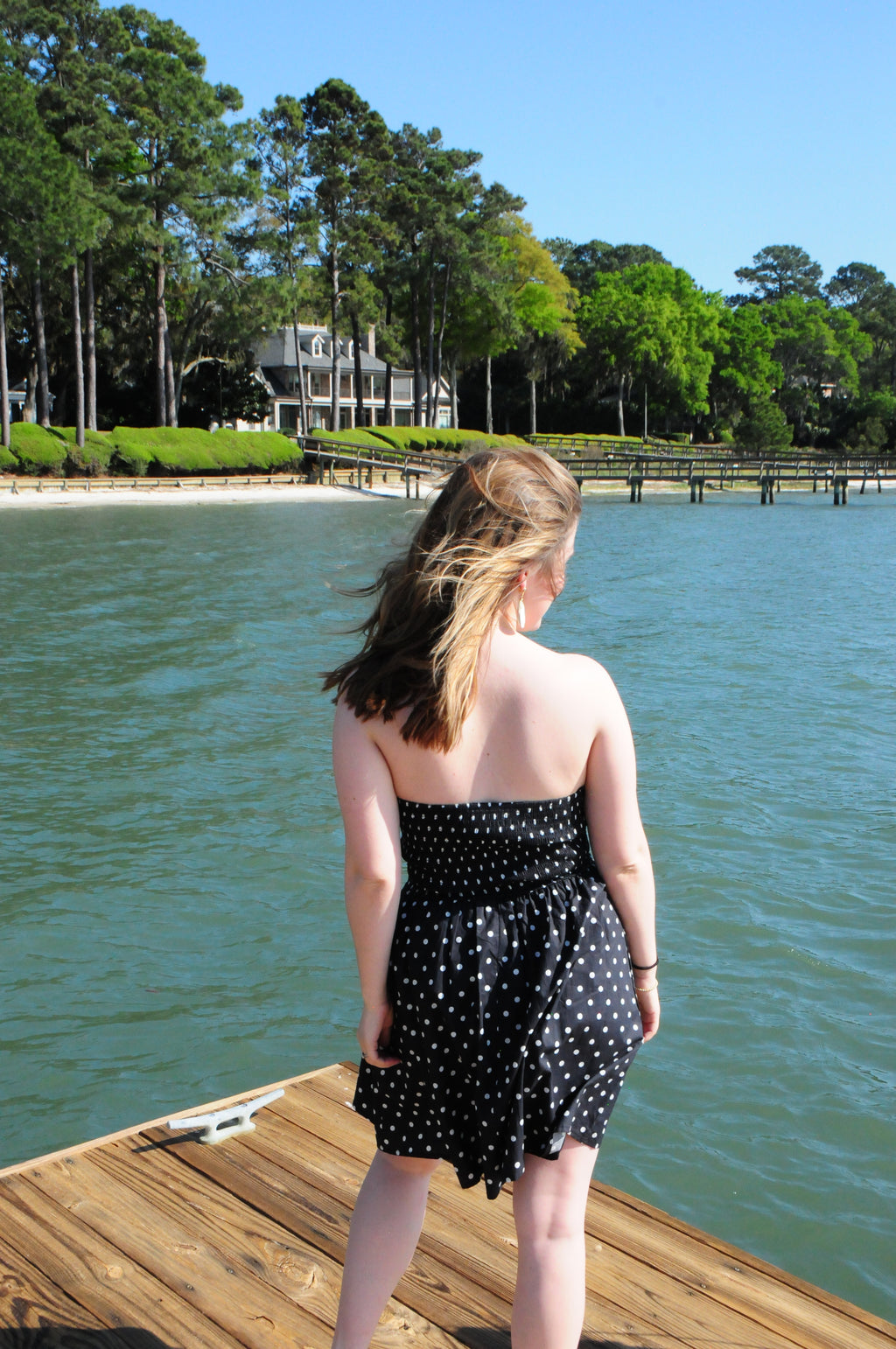 Polka Dot Tube Mini Dress