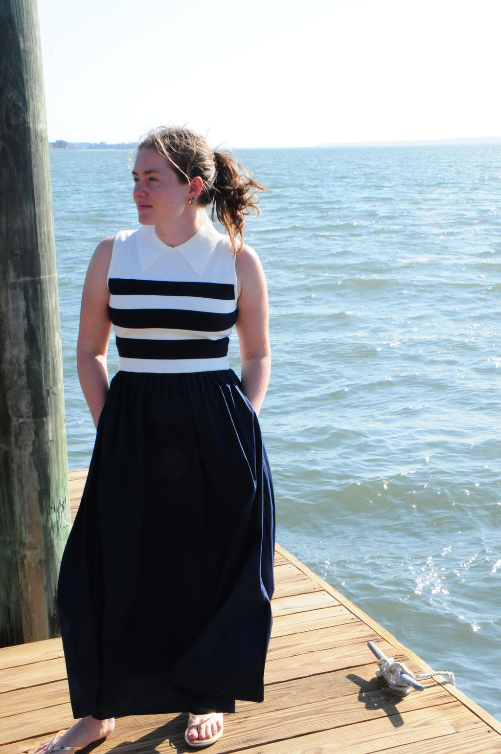 Collar Neck Maxi Dress